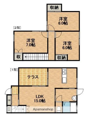 キャレブラン・トワル(3LDK)の間取り写真