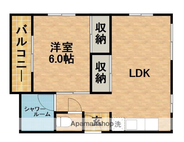 VINTAGE BASE(1DK/2階)の間取り写真