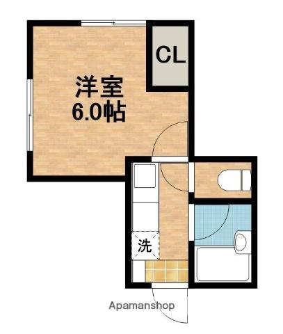 アーバン中央(1K/1階)の間取り写真