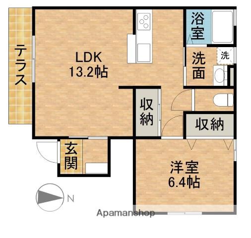 ルミナーレ(1LDK/1階)の間取り写真