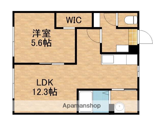 スターブル(1LDK/1階)の間取り写真