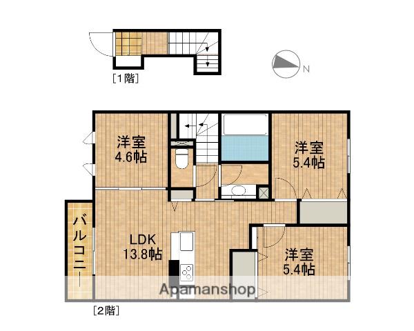 ベイベリー(3LDK/2階)の間取り写真