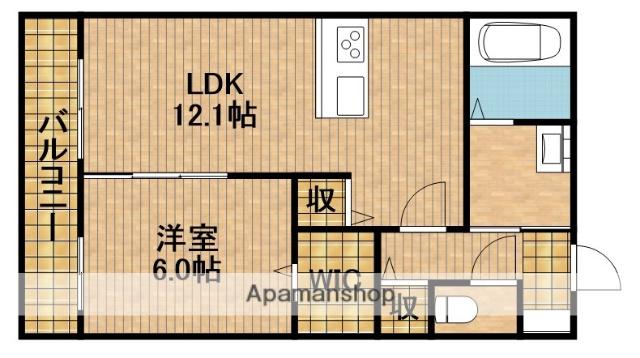 ルミナーレ(1LDK/1階)の間取り写真
