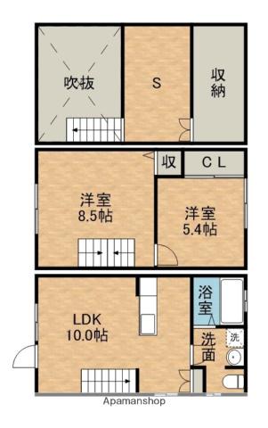 遠州鉄道 上島駅 徒歩18分 2階建 築21年(2SLDK)の間取り写真