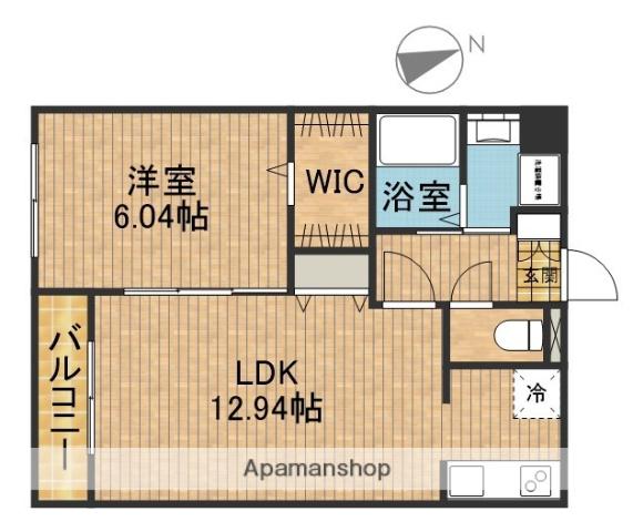 クローバーⅡ(1LDK/1階)の間取り写真