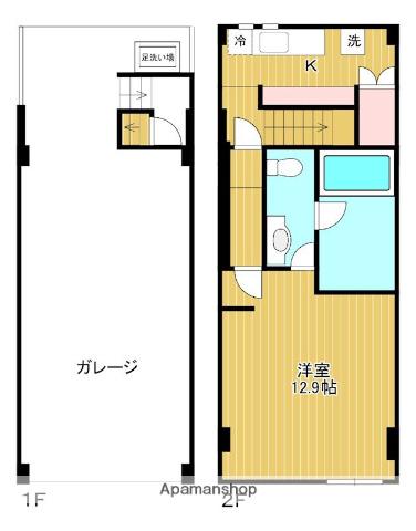 SEASIDE10(1K/2階)の間取り写真