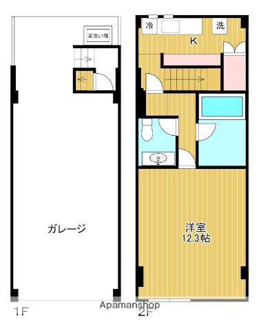 SEASIDE10(1K/2階)の間取り写真