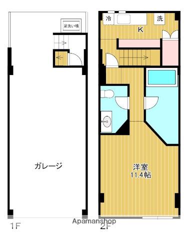SEASIDE10(1K/2階)の間取り写真