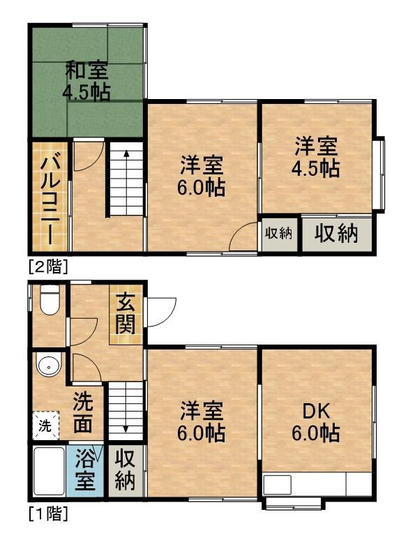 遠州鉄道 さぎの宮駅 徒歩19分 1階建 築38年(4DK)の間取り写真