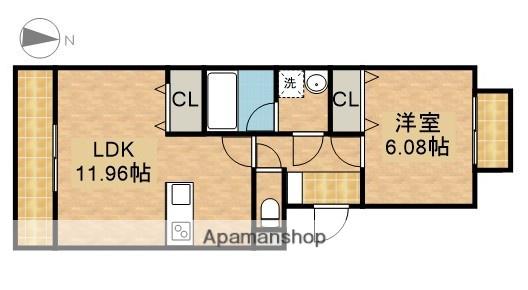 カリスリーブラ(1LDK/1階)の間取り写真