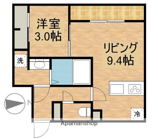 D-HILLS二之宮(1LDK/2階)の間取り写真