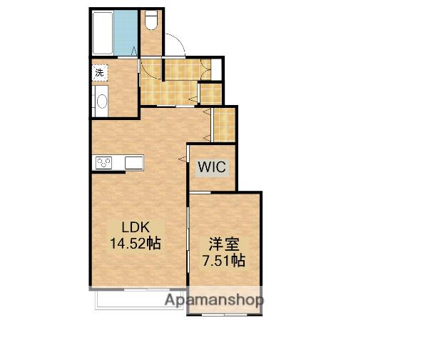 AFC RESIDENCE 海老島(1LDK/1階)の間取り写真