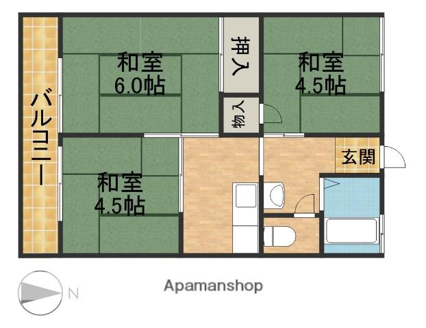 シティハイム清水(3K/2階)の間取り写真