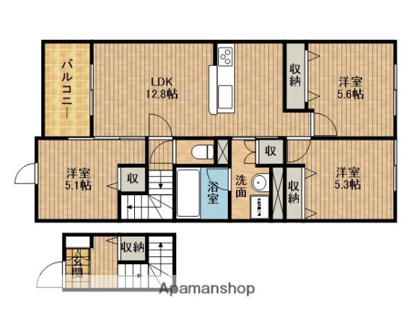 サンサリーレ(3LDK/2階)の間取り写真