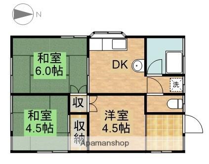 東海道本線 浜松駅 バス乗車時間：19分 芳川バス停で下車 徒歩4分 1階建 築35年(3K)の間取り写真