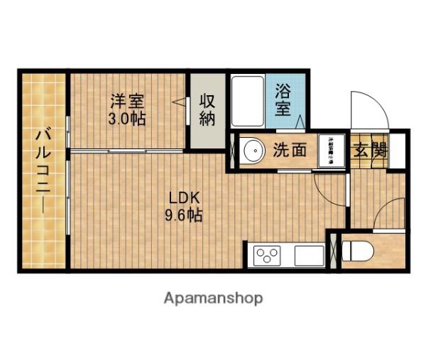 DーCREST駅前3丁目(1LDK/3階)の間取り写真