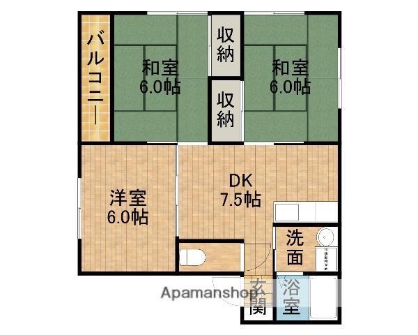 マミーハイツ(3DK/2階)の間取り写真