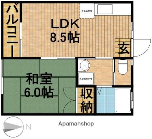 MP-Ⅲ番館(1LDK/1階)の間取り写真