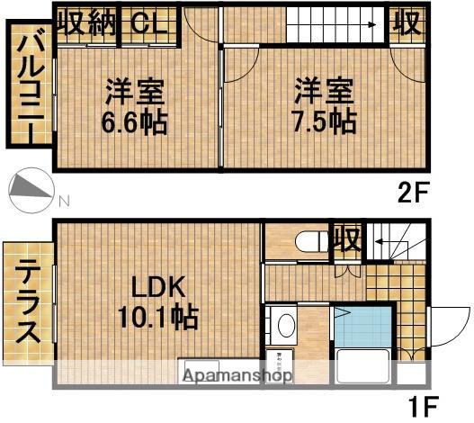 ＳＵＮ　ＳＨＩＮＥ(2LDK)の間取り写真