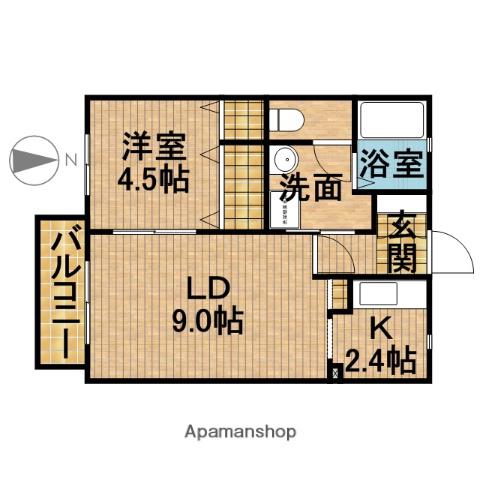 リヴェラーレ(1LDK/2階)の間取り写真