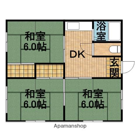 みどり荘(3K/1階)の間取り写真