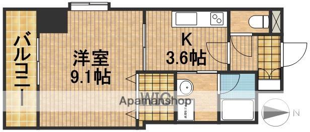 PRINCESS HAPPINESS PLACE(1K/9階)の間取り写真