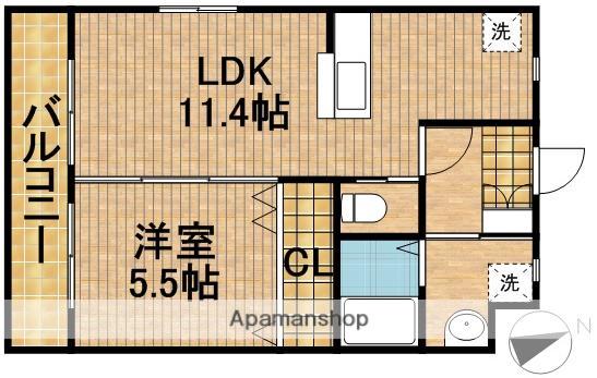 シュッド・エコール(1LDK/4階)の間取り写真