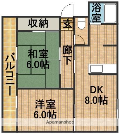 メゾン・プレミール(2DK/2階)の間取り写真