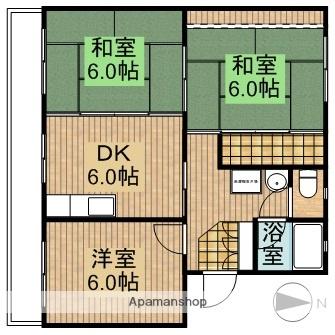ハイツスバル(2LDK/2階)の間取り写真