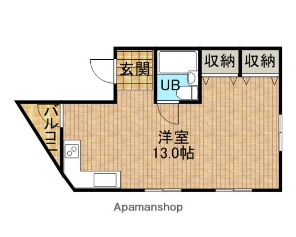 幸町芝田ビル(ワンルーム/2階)の間取り写真