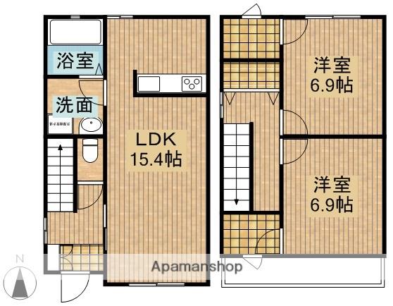 ディアドールＣ(2LDK)の間取り写真