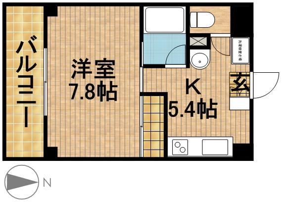 アベニュー山下(1K/5階)の間取り写真