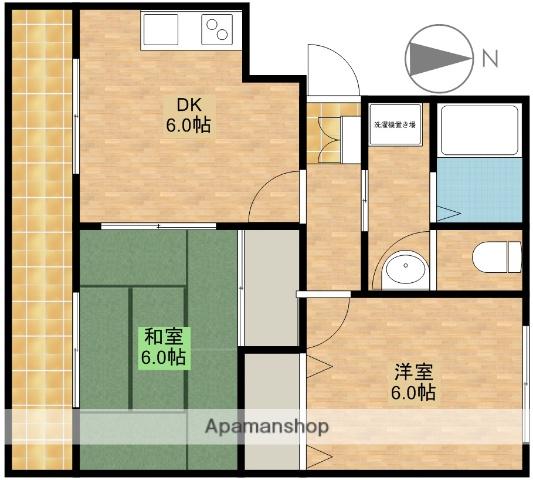 レガーロ・林(2DK/1階)の間取り写真