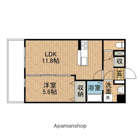 レセーナ(1LDK/3階)の間取り写真