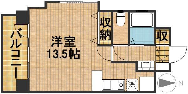 パラドール佐藤(ワンルーム/2階)の間取り写真