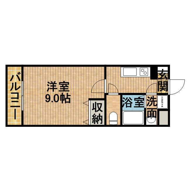 エコパビュー(1K/5階)の間取り写真