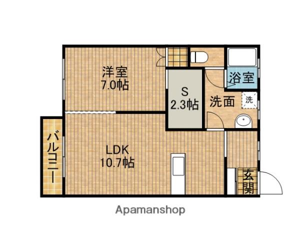 メゾン大栄A(1LDK/2階)の間取り写真