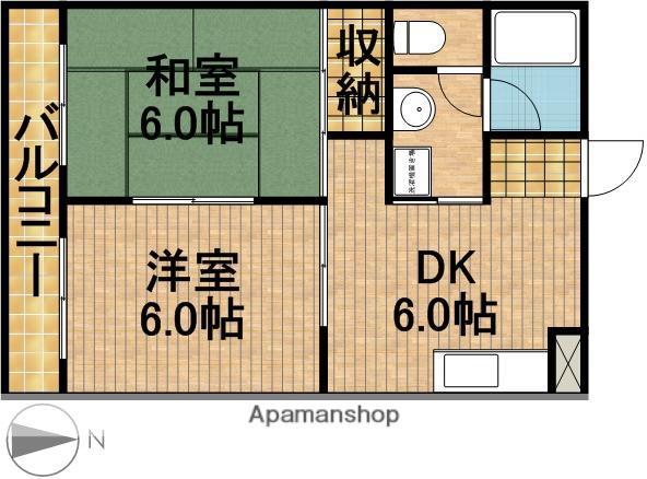 カトレアⅢ(2DK/1階)の間取り写真
