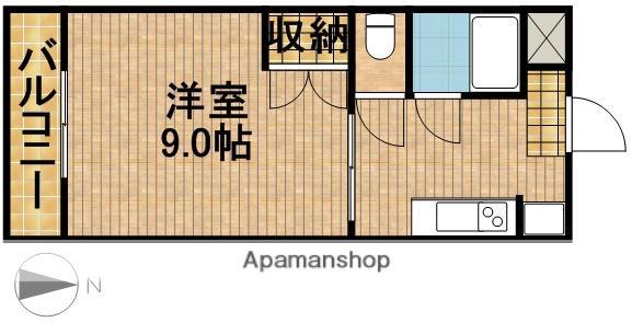 マンションリーフⅢ(1K/3階)の間取り写真