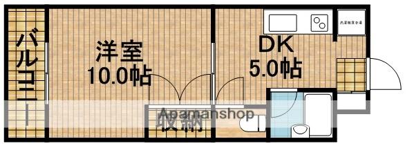 リゴレット(1DK/2階)の間取り写真