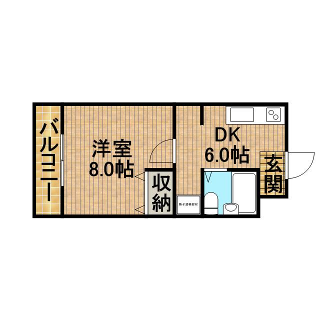 MANSION DIANA(1DK/1階)の間取り写真