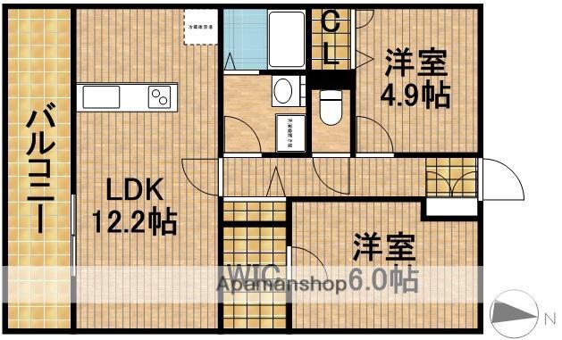 レジデンスフローラ(2LDK/2階)の間取り写真