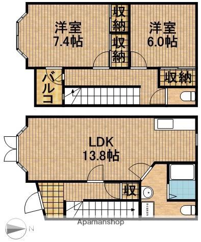 グレイスヴィラ(2LDK)の間取り写真