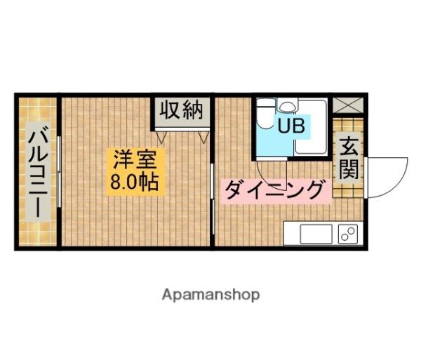 ローヤル石津Ⅱ(1DK/3階)の間取り写真