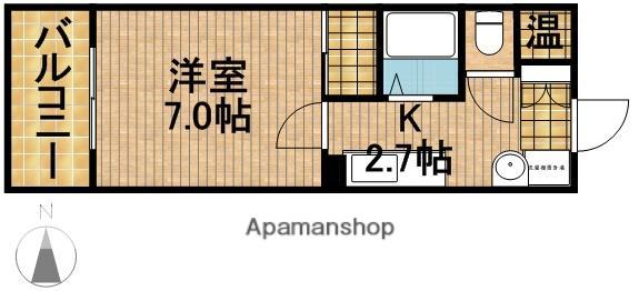 グランドハイツ布橋(1K/3階)の間取り写真