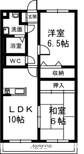 エル・ドラードⅡ(2LDK/2階)の間取り写真