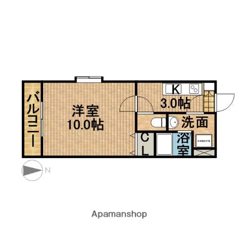 グランフォート(1K/2階)の間取り写真