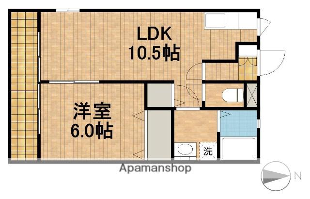 シェ・モア志都呂B(1LDK/1階)の間取り写真