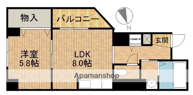ソルトシティ浜松(1LDK/7階)の間取り写真