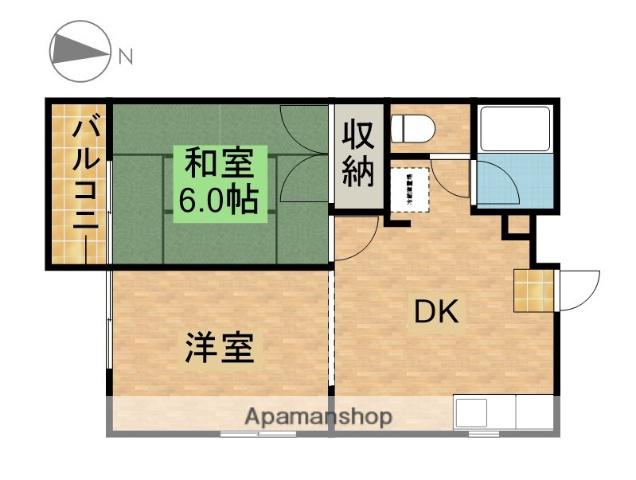 コーポ協和(1LDK/1階)の間取り写真